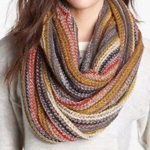 Multicolor Knit Infinity Scarf